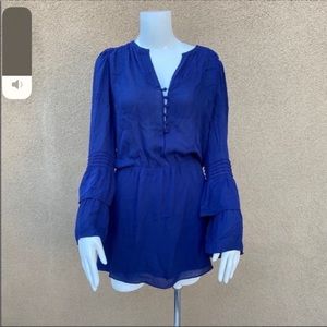 - Parker.Navi bell sleeve dress for women size M blue color